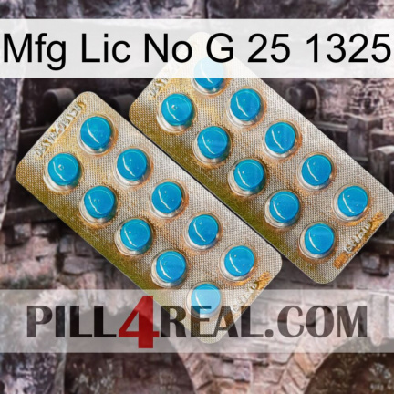 Mfg Lic No G 25 1325 new08